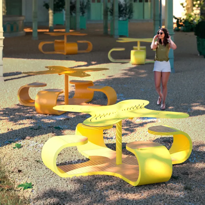 Punto Design x Karim Rashid Public Furniture Collection Features Unusual Forms and Lively Colors