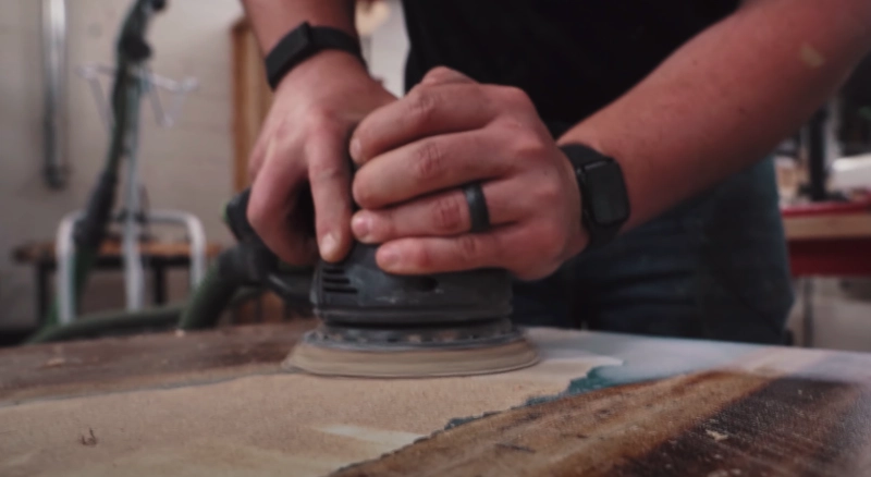 This Gorgeous Epoxy Waterfall Table Mimics a Glacier Run-Off by John Malecki_1