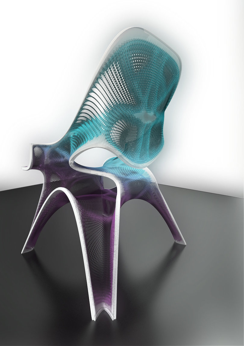 zaha hadid 3d chair