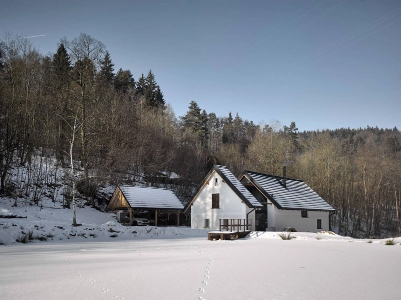 Originally a Mill, This Old Building is now a Two-Part Modern Dwelling