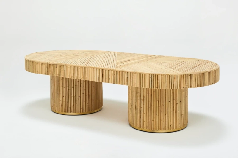 Paloma Table by Sarah Ellison Made of Ratten is Strong and Statuesque Furniture Design_2