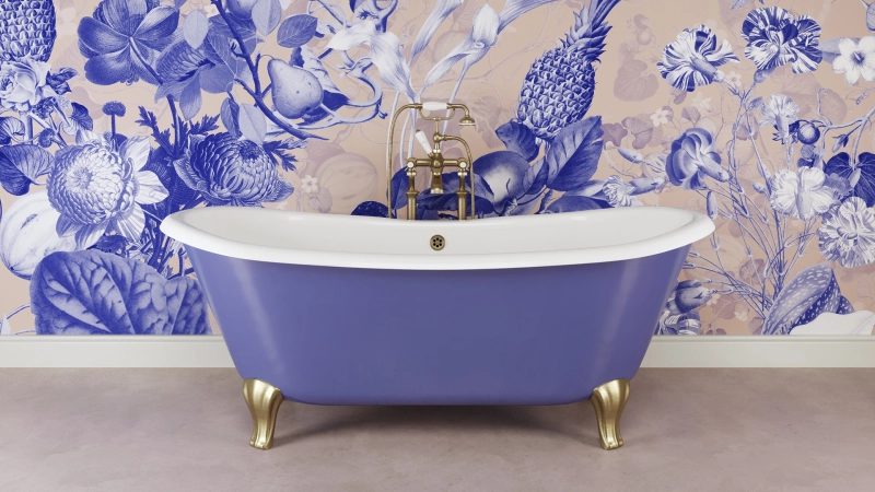 Ways to Add The Pantone Color of the Year 2022 in Your Home - bathtub 