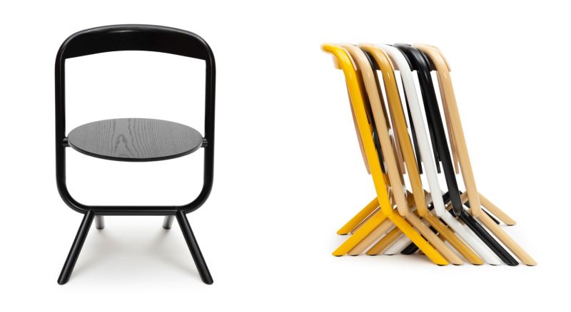 Self-Standing and Folding Chair by Fredrik Mattson