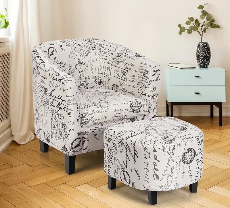 Alexander Armchair with Ottoman - best reading chairs