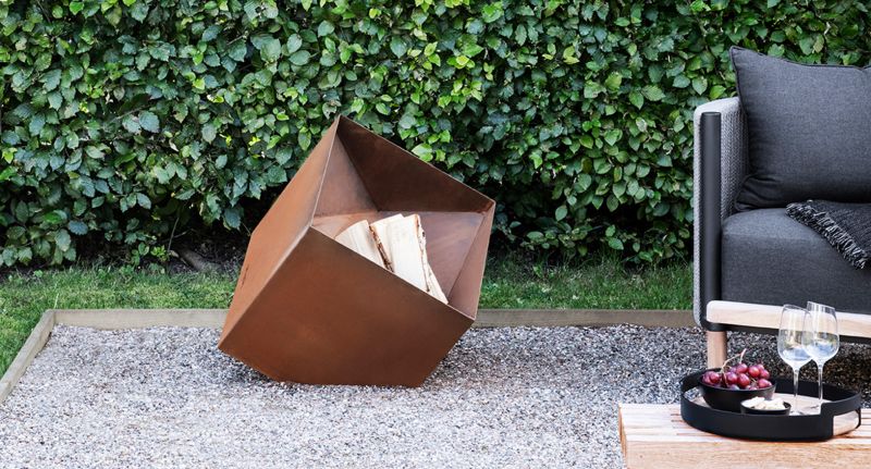 Eva Solo Launches FireCube Corten Steel Fire Pit