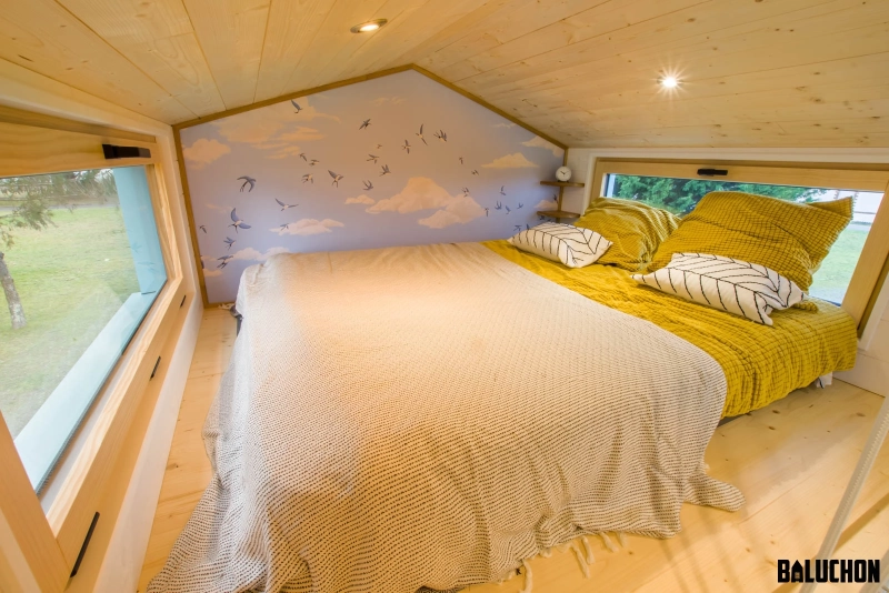 Kalzenning Tiny Touse on Wheels by Baluchon has Two Loft Bedrooms cozy sleep