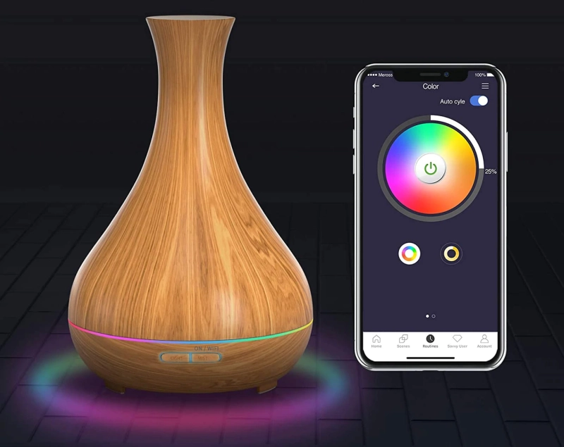 meross Smart WiFi Essential Oil Diffuser Works with Apple HomeKit & Alexa,  Ultrasonic Aromatherapy Diffuser & Mist Humidifier with Voice & APP Remote