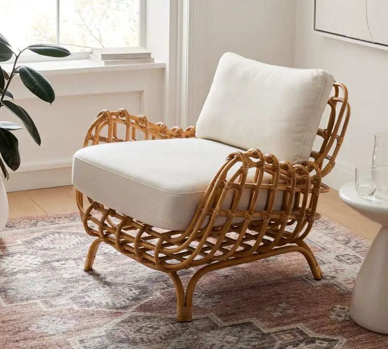 Savannah Rattan Chair - best reading chairs