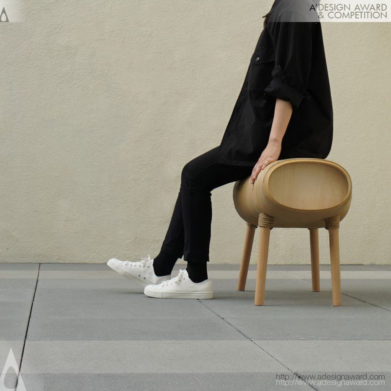 This Bench is made of Wood Veneer for a Soft Feeling