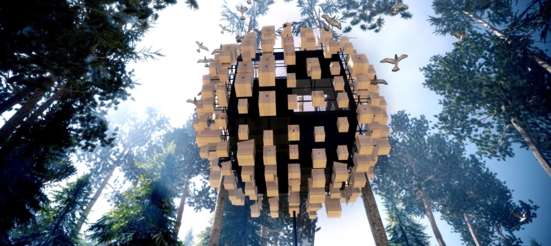 Enjoy Treehouse Stay and Bird-Watching at Treehotel’s New Biosphere