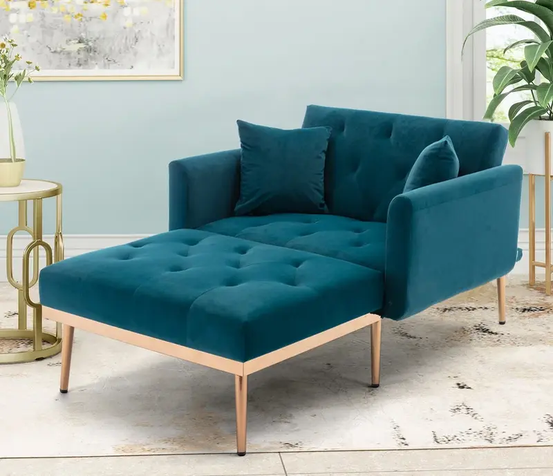 Wombwell Tufted Velvet Lounge Chair - best reading chairs