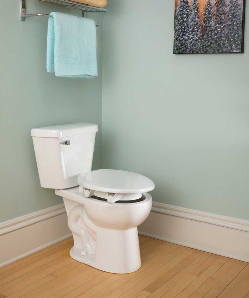 Clean Shield Toilet Seat is Elevated 3-Inches Higher Than Normal to Assist People with Disabilities