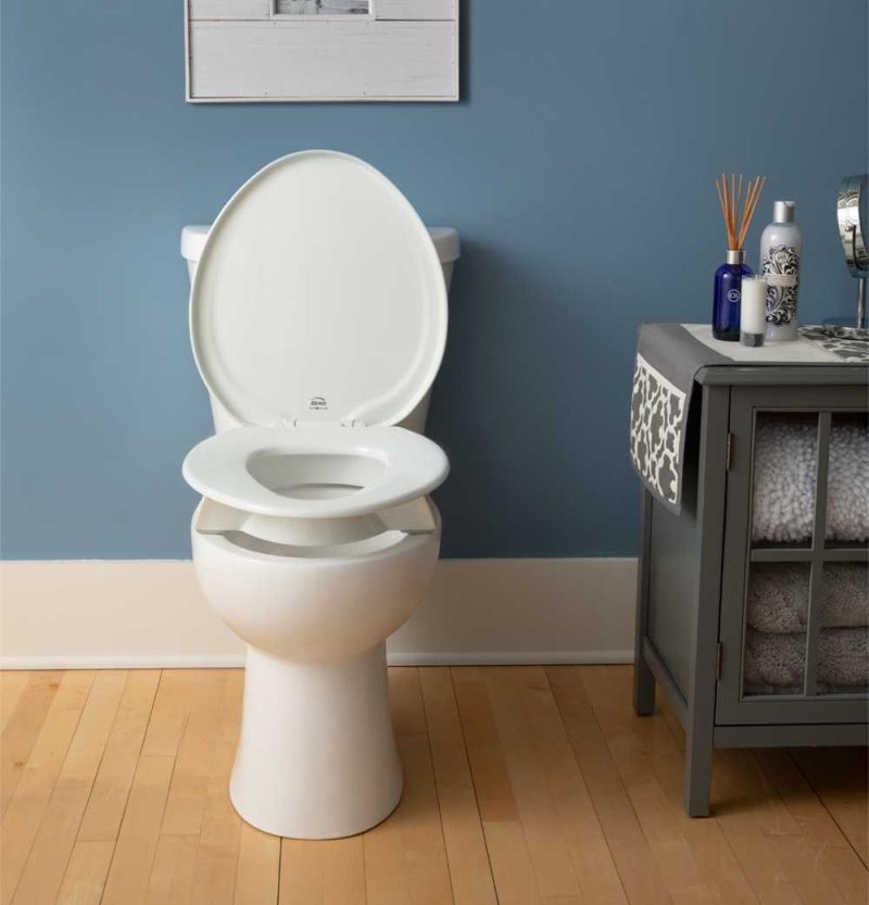 Clean Shield Toilet Seat is Elevated 3-Inches Higher Than Normal to Assist People with Disabilities