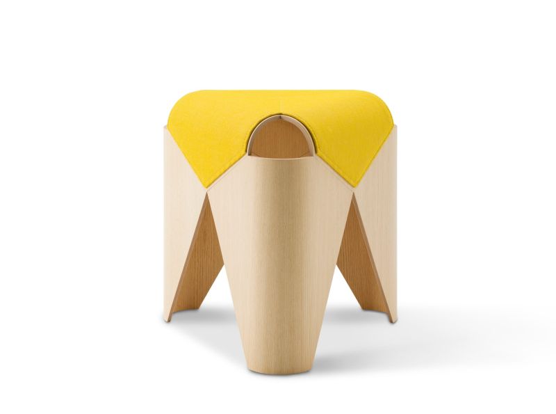 Falabella Stool by Offecct is Made from Moulded Plywood