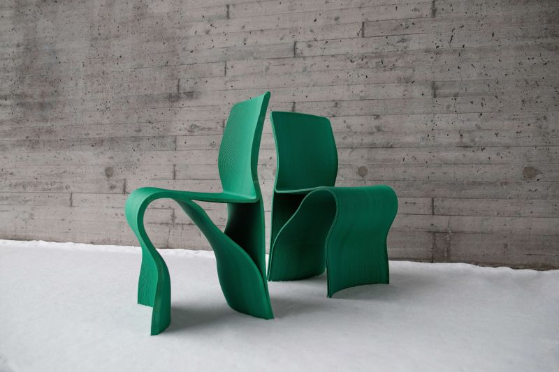 Kelp Chair by Interesting Times Gang is Made of Recycled Fishing Nets and Wood Fiber