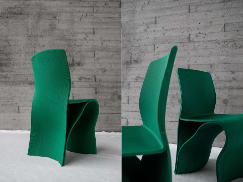 Kelp Chair by Interesting Times Gang is Made of Recycled Fishing Nets and Wood Fiber