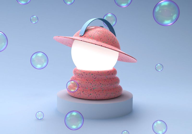 Lua Portable Table Lamp by Dezero Estudio Looks Like Cowboy Emoji