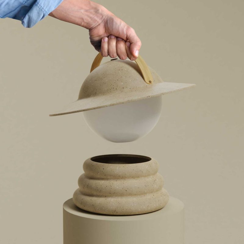 Lua Portable Table Lamp by Dezero Estudio Looks Like Cowboy Emoji