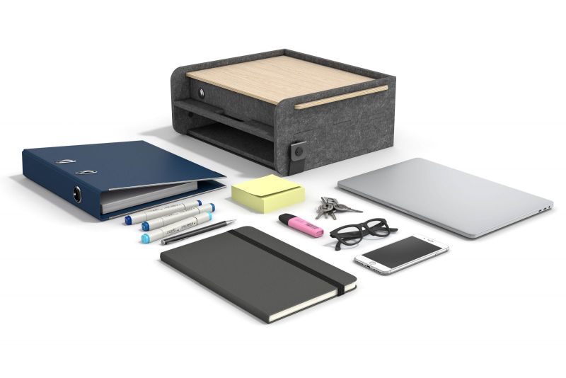 Neo Box is Storage Drawer for Office desk that can be Carried Away Like a Bag