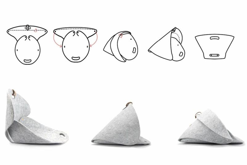 PICA Cat Bed by Mingdu Design Transforms into Pet Carrier Bag