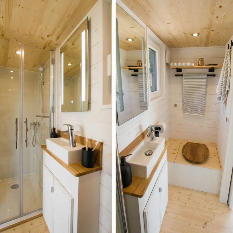 Petillante tiny house Bathroom by Baluchon