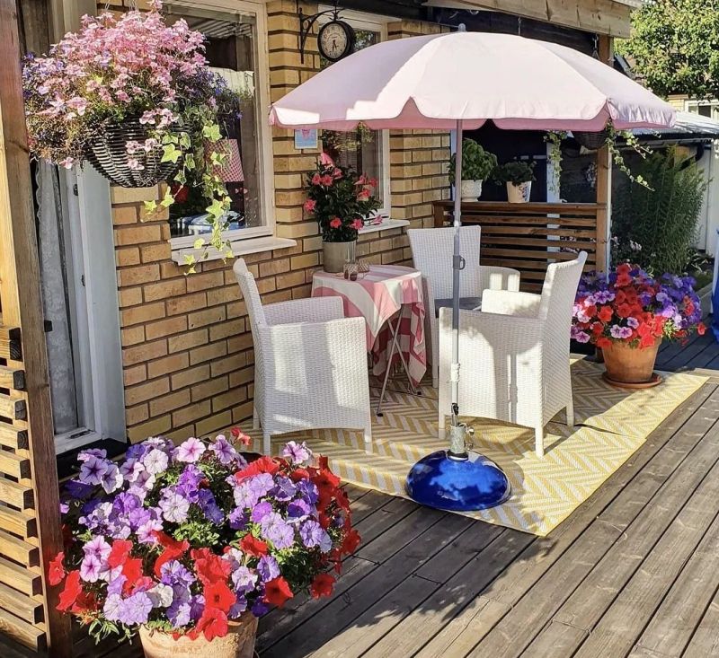 Add Plants for Pop of Color in Patio 