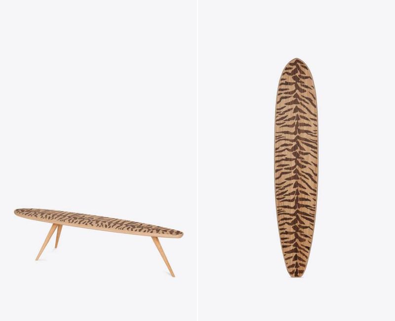 Saint Laurent and Hervet-Manufacturier Create New Coffee Table in Shape of Surfboard