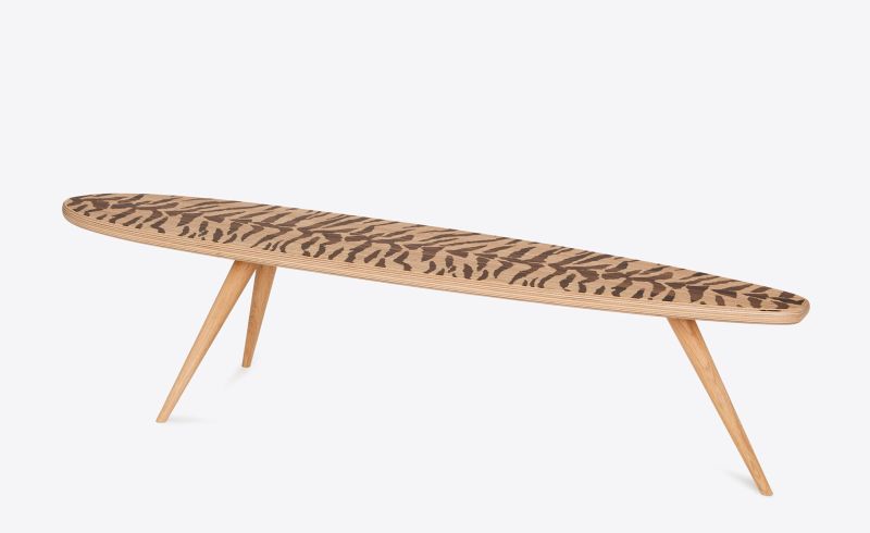 Saint Laurent and Hervet-Manufacturier Create New Coffee Table in Shape of Surfboard