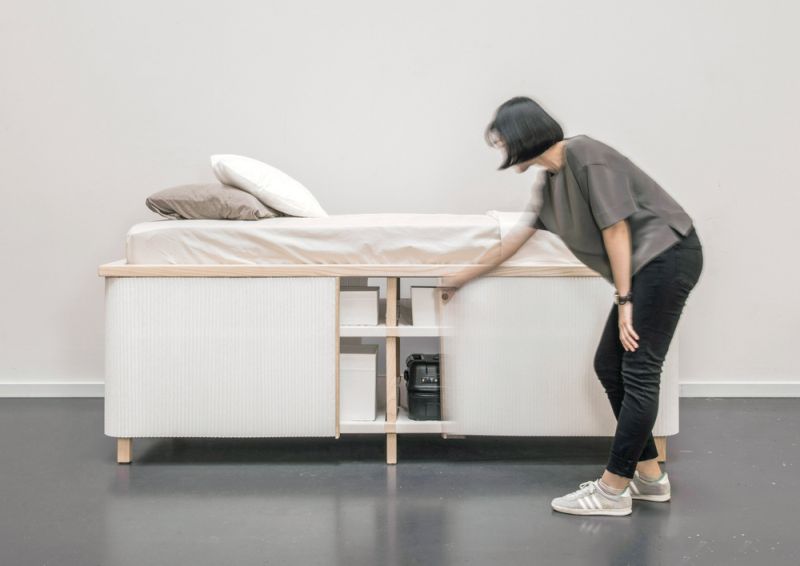 Tiny Home Bed by Yesul Jang with hidden storage