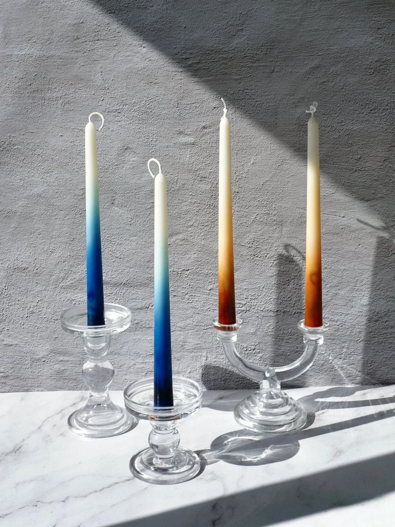 Ombre Dripless Taper Candles