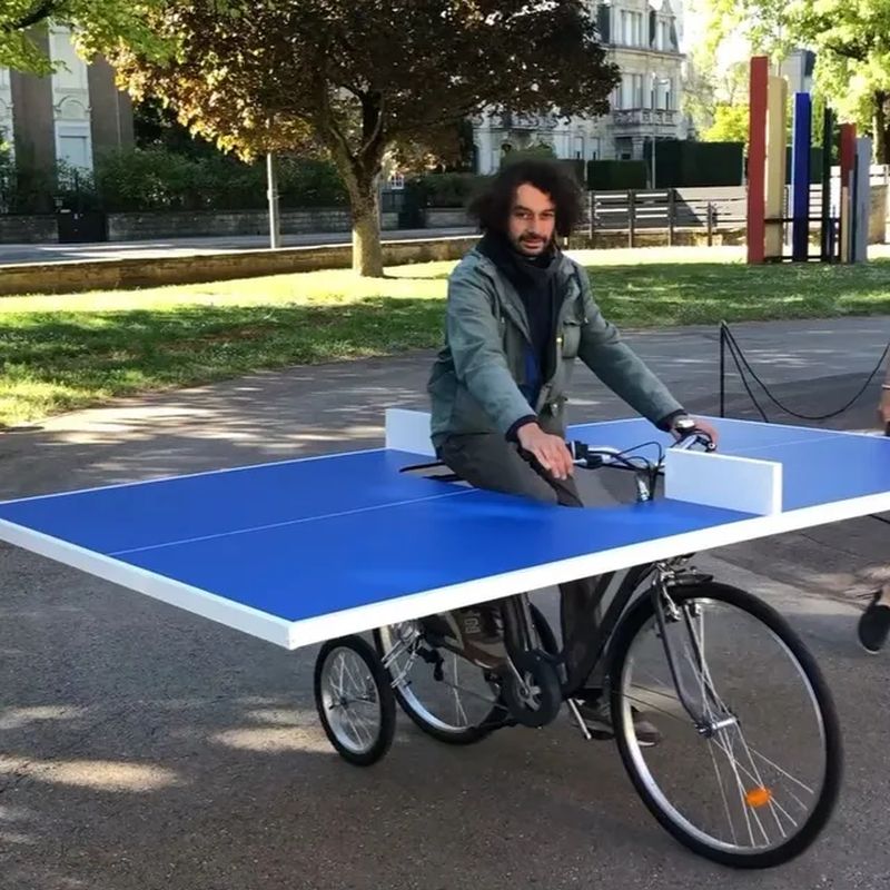 Ping Pong Table Bicycle by Benedetto Bufalino