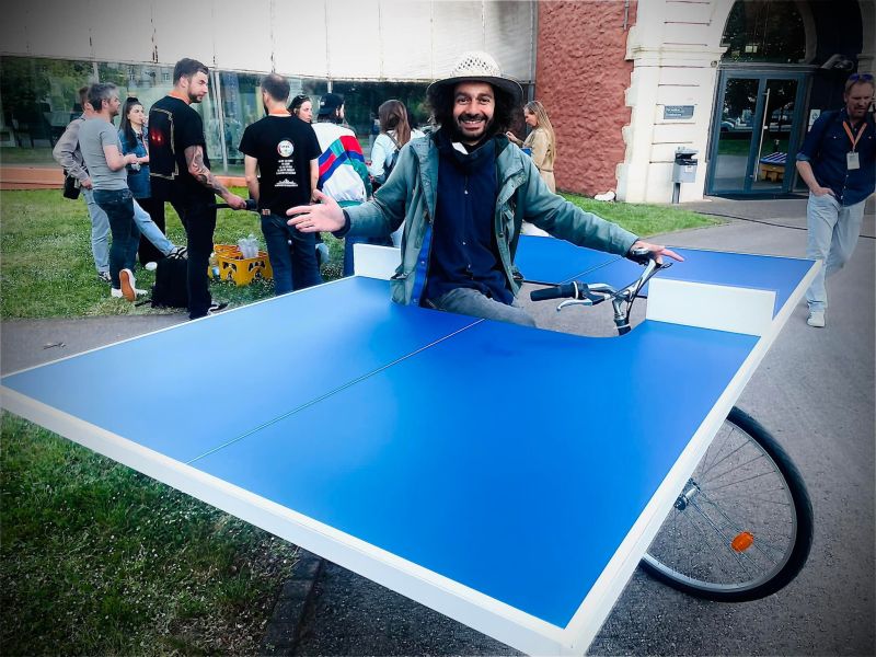 Ping Pong Table Bicycle by Benedetto Bufalino