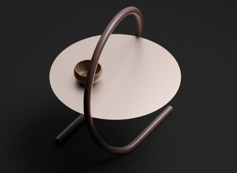 Spring low coffee table design by Deniz Aktay