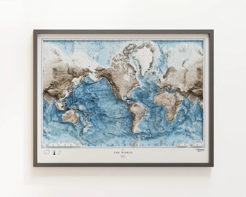 Vintage World Topographic Map