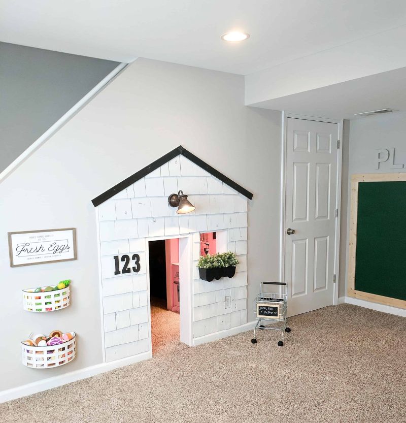 space under stairs as playhouse