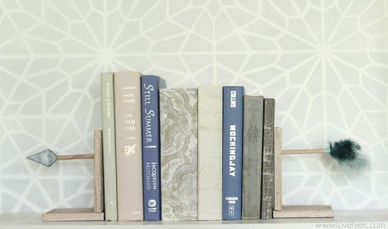 DIY Arrow Wooden Bookends new project