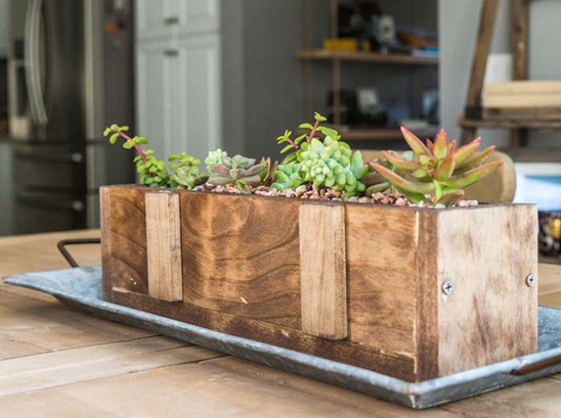 DIY Wood Succulent Planter easy to make project