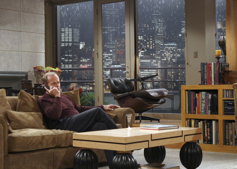 Eames Lounge Chair and Ottoman in TV Show Frasier