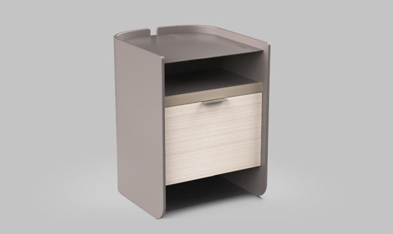 HiStand Nightstand by Hi-Interiors has Built-in Lights, Wireless Chargers, Safe Drawer, and More