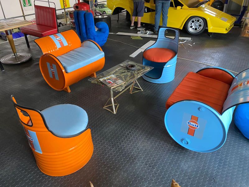 Mpofu drum Furniture transforms oil drums into dashing furniture