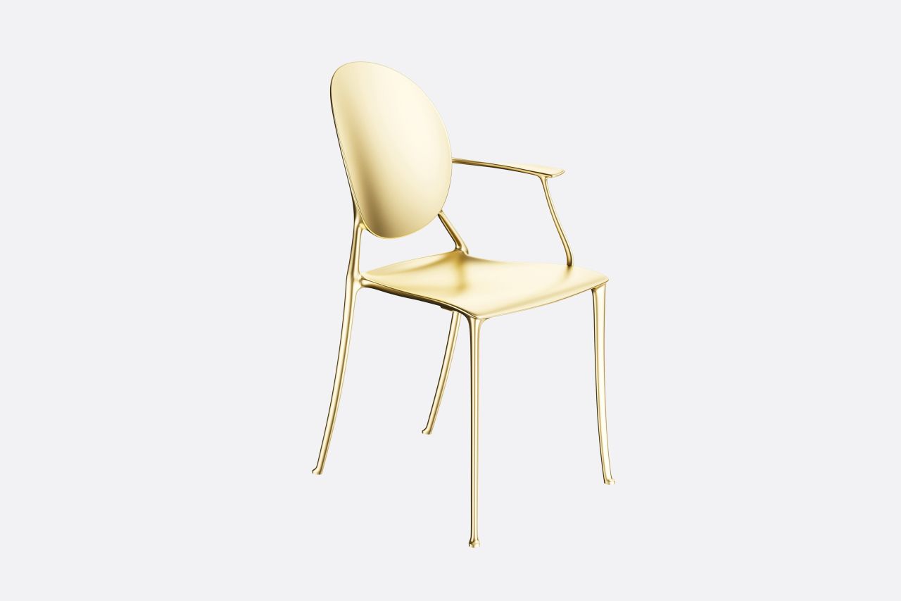 Philippe Starck Reimagines Medallion Chair by Dior in Aluminum