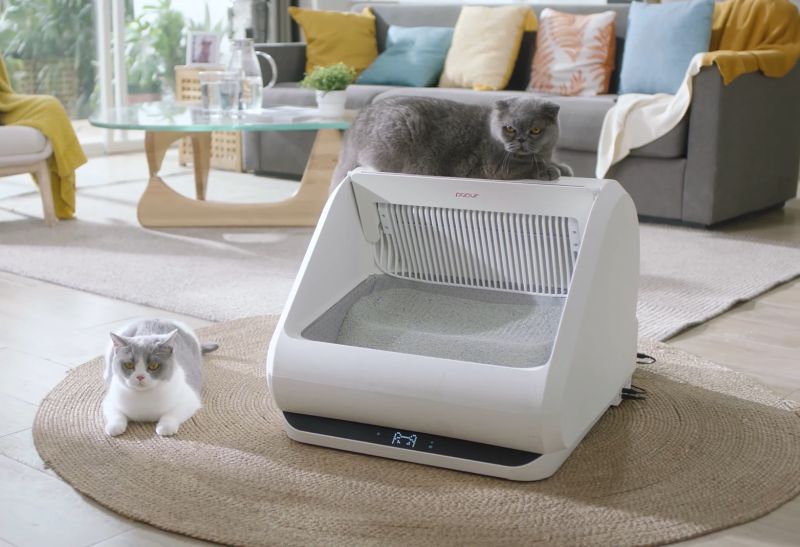 Popur X5 Cat Litter Box Features Two-Box Design to Evade Odor