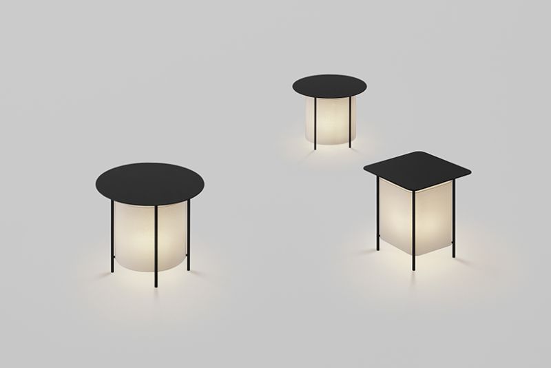 andon lantern table by Nendo