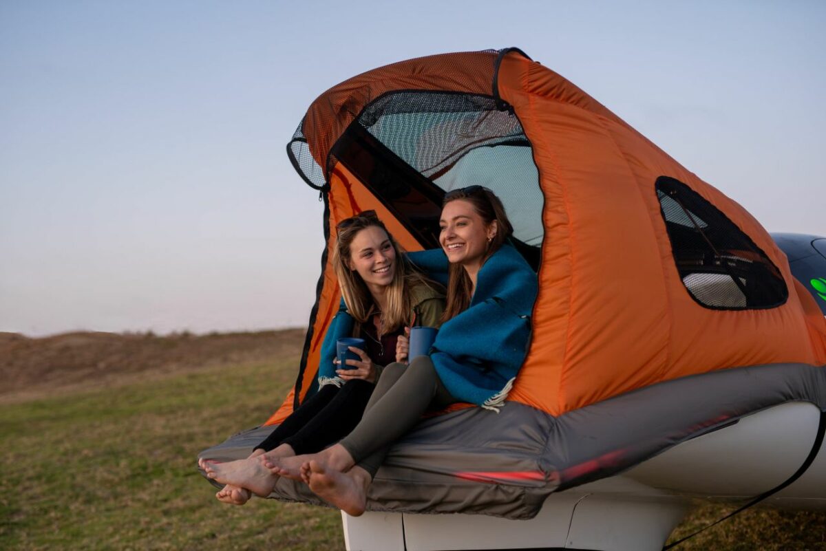 This Solar Charging Vehicle Incorporates a Camping Tent