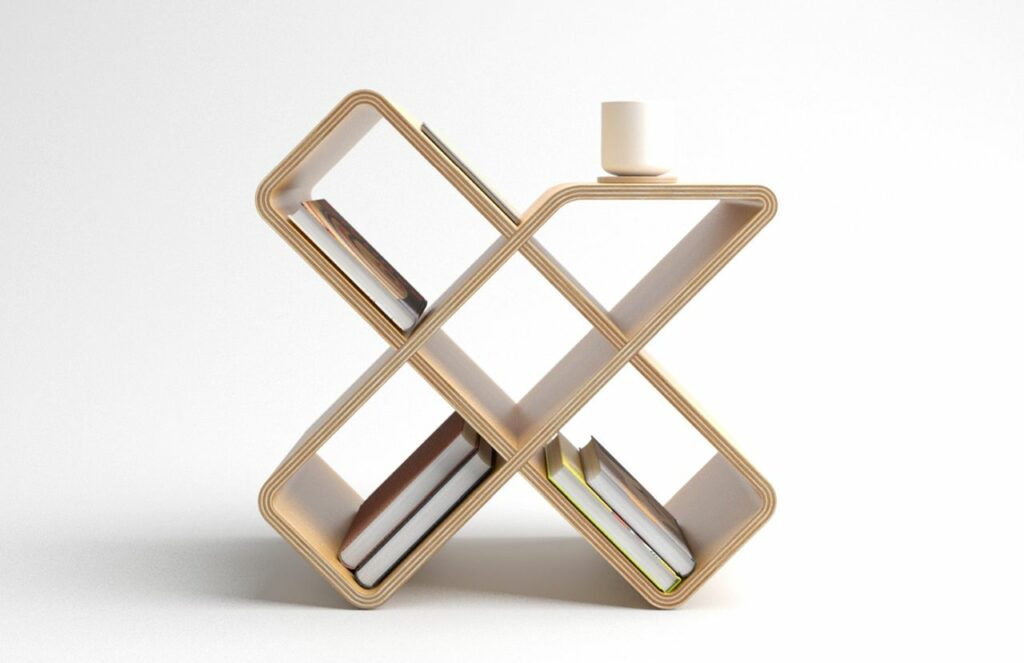 This Wooden Bookshelf With TableLike Shelf is Made for the Floor