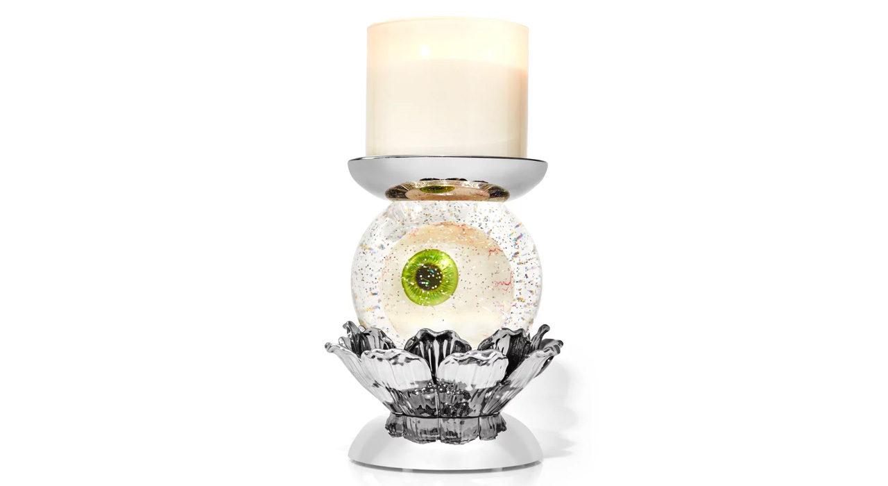 Bath and Body Works Halloween 2022 collection - Eyeball Water Globe 3-Wick Candle Pedestal