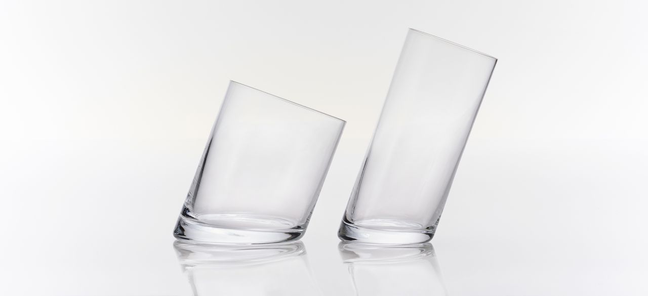 Stylish Angular Glass Cups by Sugahara