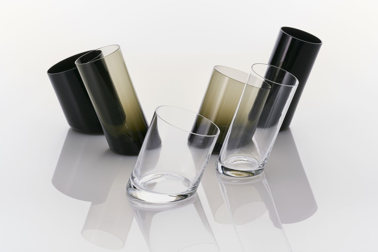 Stylish Angular Glass Cups by Sugahara