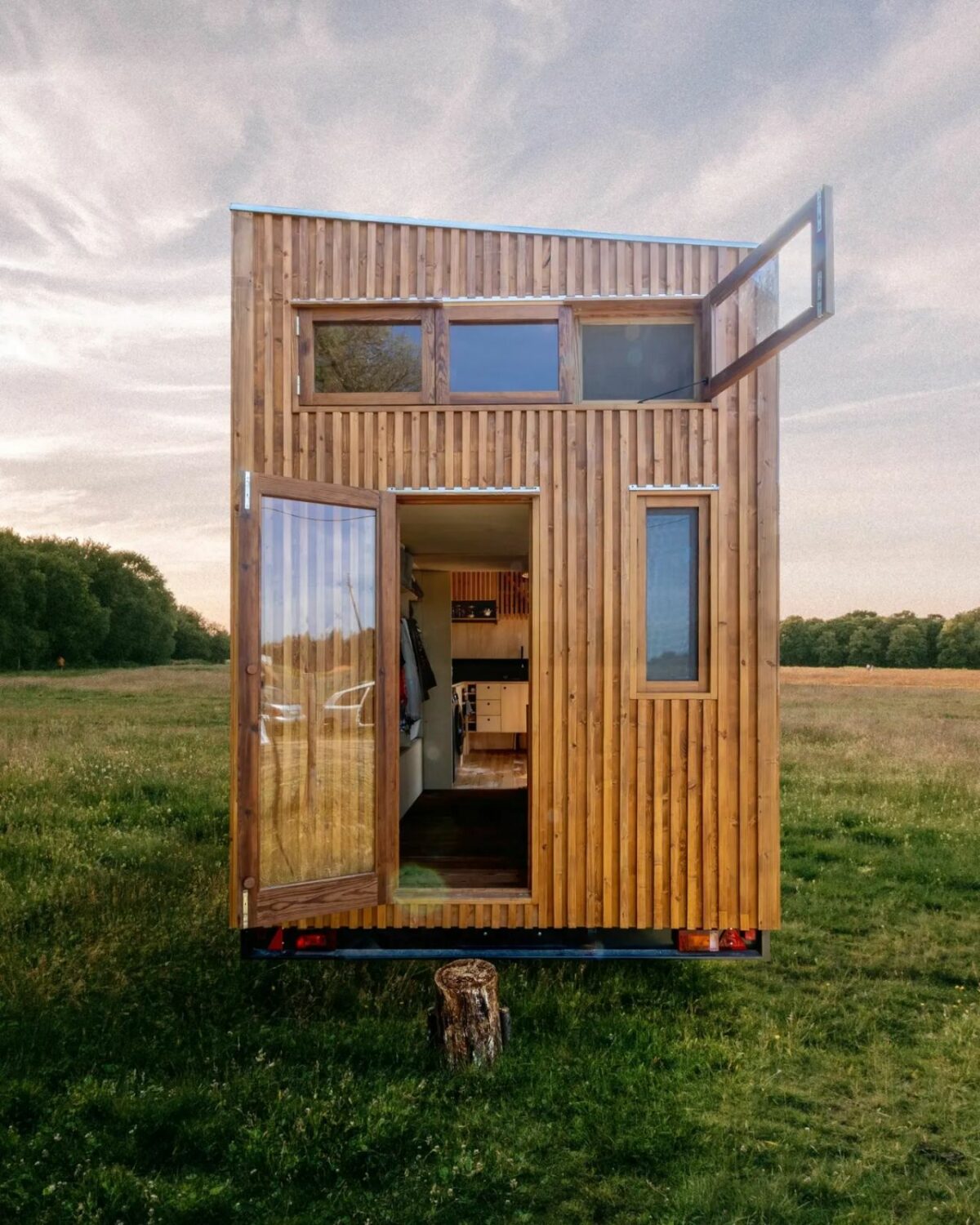 Elsie Tiny House is Off-Grid Family Home With Dual Lofts - Off-Grid Apartment Renovation With A Loft