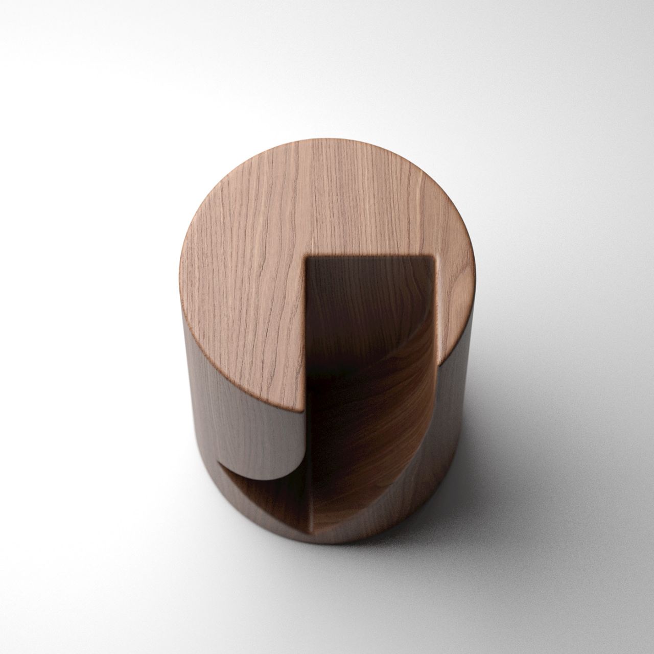 Top view of Bookgroove Side Table by Deniz Aktay 